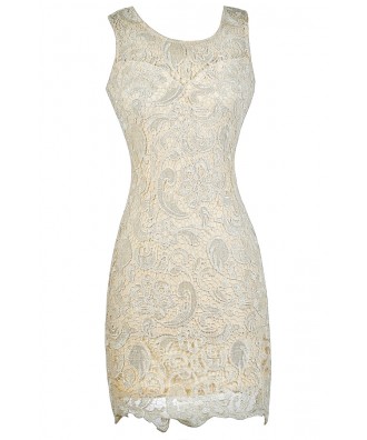 Cream Lace Pencil Dress, Beige Lace Pencil Dress, Cream Lace Rehearsal Dinner Dress, Cream Lace Bridal Shower Dress, Beige Lace Rehearsal Dinner Dress, Beige Lace Bridal Shower Dress, Cute Lace Dress