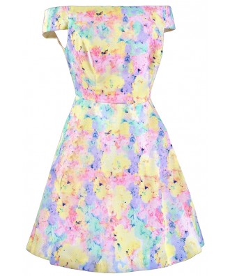 Cute Easter Dress, Pastel Summer Dress, Watercolor Pastel Dress, Pastel ...