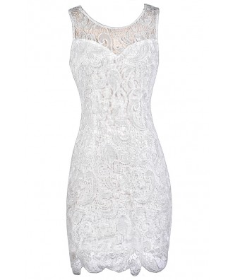 Off White Lace Pencil Dress, Off White Lace Summer Dress, Off White Lace Rehearsal Dinner Dress, Off White Lace Bridal Shower Dress