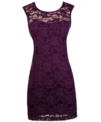 Dark Purple Lace Dress, Purple Lace Pencil Dress, Cute Purple Dress, Purple Lace Cocktail Dress, Dark Purple Lace Dress, Royal Purple Lace Dress