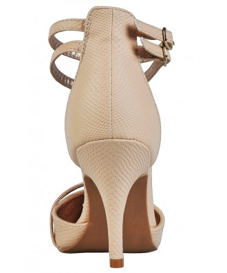 beige t strap pumps