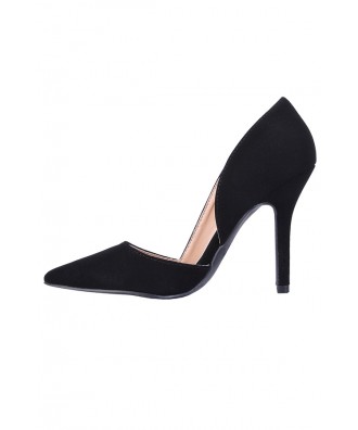 Black D'orsay Pump, Black Pointy Toe Pump, Cute Black Pumps, Black ...