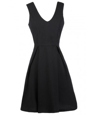 Black A-Line Dress, Little Black Dress, Black Sundress, Black Party Dress, Black Cocktail Dress