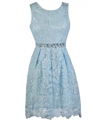 Sky Blue Lace Dress, Pale Blue Lace Party Dress, Light Blue Lace Cocktail Dress, Light Blue Bridesmaid Dress, Pale Blue Lace Bridesmaid Dress, Cute Bridesmaid Dress, Sky Blue Lace A-Line Bridesmaid Dress