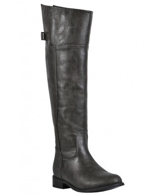 Grey Riding Boots, Cute Fall Boots, Cute Riding Boots