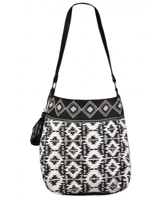 Cute Aztec Purse, Black and White Geometric Aztec Purse, Cute Beaded Purse