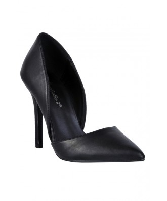 Cute Black Pump, Black D'orsay Pump, Black Pointed Toe Pump