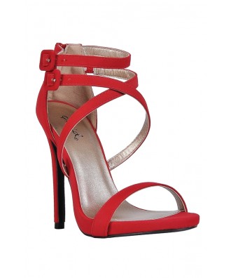 Red Stiletto Heels, Cute Red Heels, Red Dressy Heels Lily Boutique