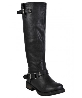 Black Studded Boots, Cute Fall Boots, Black Riding Boots, Black Combat Boots