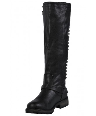 Black Studded Boots, Cute Fall Boots, Black Riding Boots, Combat Boots ...
