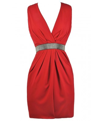 red and gold party frocks