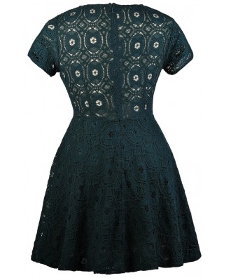 Cute Plus Size Dress | Plus Size Green Lace Dress | Lily Boutique