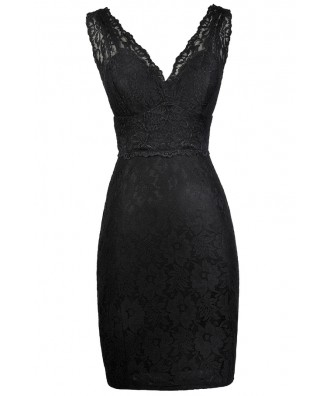 Black Lace Bodycon Dress, Cute Little Black Dress, Black Lace Party ...