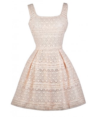 Ivory Lace A-Line Party Dress