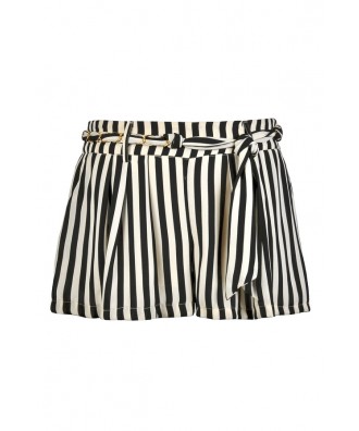 Black and Ivory Stripe Shorts, Cute Summer Shorts, Nautical Stripe Shorts