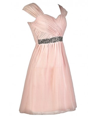 Pink Bridesmaid Dress, Cute Pink Dress, Pink Party Dress Lily Boutique