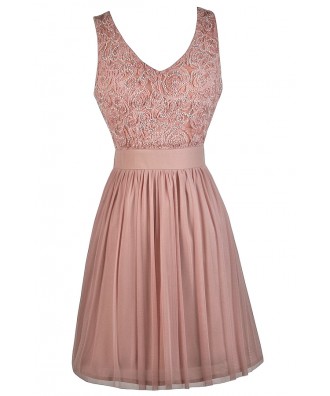 Cute Pink Dress, Pink Mauve Bridesmaid Dress, Pink Cocktail Dress, Pink Party Dress, Pink A-Line Dress