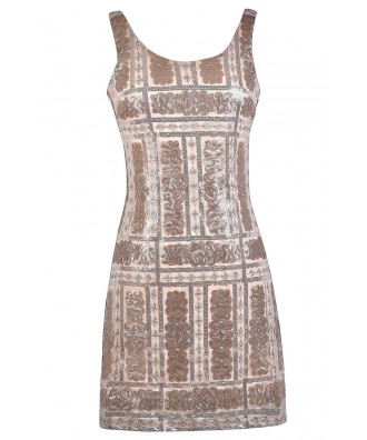 Pink Sequin Party Dress, Cute Cocktail Dress, Great Gatsby Roaring 20s Dress