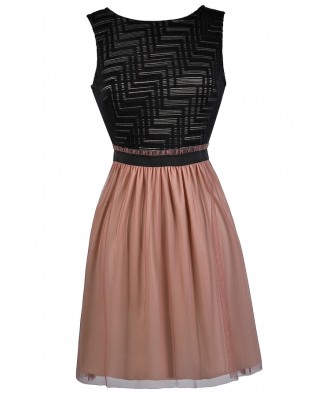 Black and Mauve Party Dress, Black and Pink Sundress