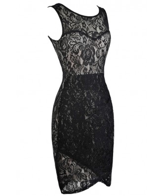 Black Lace Pencil Dress, Cute Little Black Dress, Online Boutique Dress ...