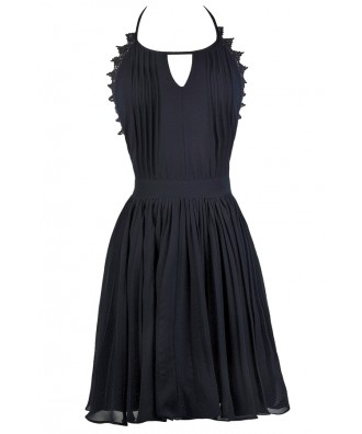 Navy Party Dress, Cute Summer Dress, Online Boutique Dress