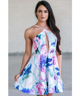 Cute Floral Print Sundress, Boutique Dresses Online, Ginger Fizz Printed Dress