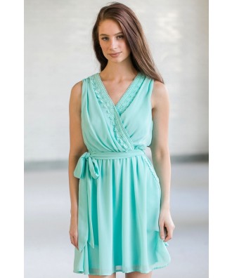 Cute Mint Dress, Mint Summer Dress, Online Boutique Dress, Cute Mint Party Dress