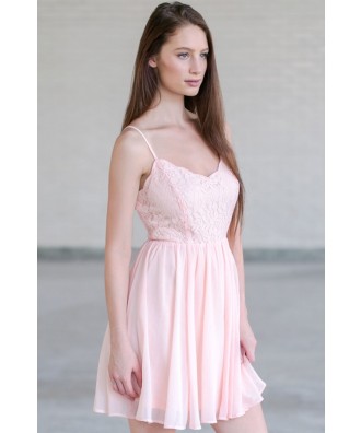 Pink Lace Party Dress, Cute Pink Dress, Pink Summer Dress Online Lily ...