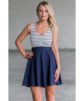 Cute Navy Juniors Boutique Dress, Online Navy Party Dress