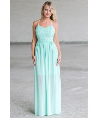 Mint Lace Maxi Dress, Cute Juniors Online Boutique Dress, Summer Dress