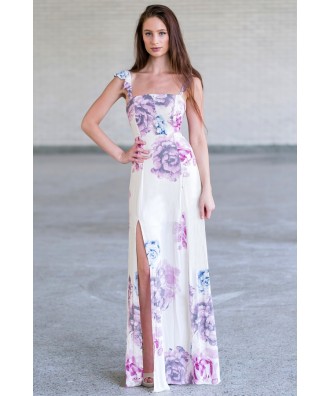 Cute Pink and Cream Maxi Dress Online, Juniors Maxi Dress