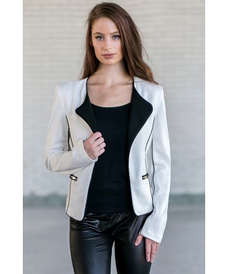 Black and White Blazer, Cute Work Outfit