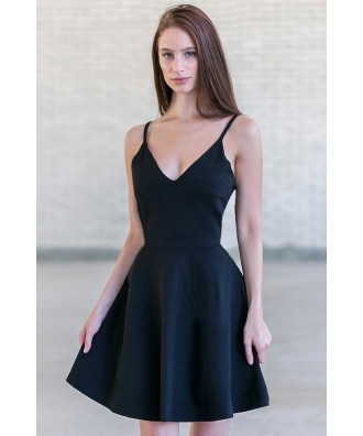 Little Black Dress, Black A-Line Party Dress, Black Cocktail Dress