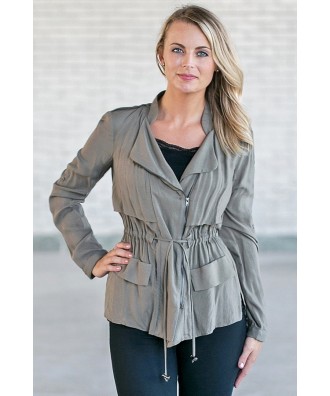 Olive Green Jacket, Cute Fall Jacket