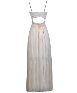 maxi boho beige dress rhinestone embellished sugar sweet