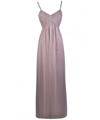 Mink Light Purple Maxi Bridesmaid Dress