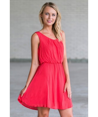 Cute Red Sundress | Red Summer Party Dress Lily Boutique