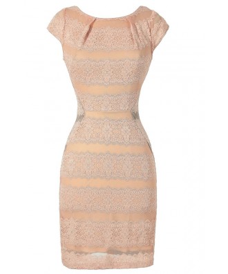 Pink Lace Bodycon Dress, Fitted Pale Pink Lace Dress, Pink Lace Pencil Dress, Pink Lace Cocktail Dress