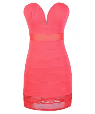 Pink Bodycon Dress, Cute Pink Strapless Dress, Pink Bodycon Bandage Dress, Cute Pink Club Dress, Ark and Co Pink Bandage Dress, Ark and Co Pink Dress, Ark and Co Pink Bodycon Dress