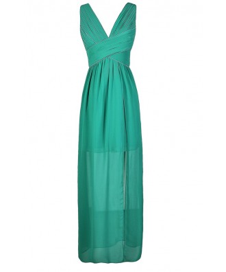 Teal Maxi Dress, Cute Maxi Dress, Cute Teal Dress, Teal Chiffon Maxi ...