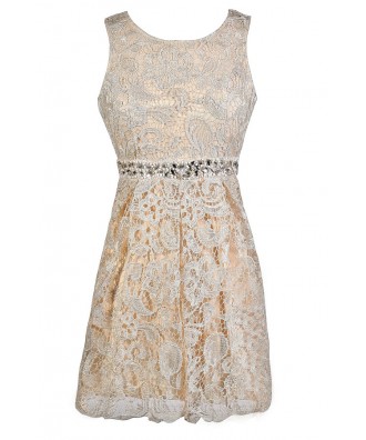 Ivory Lace Dress, Ivory Lace Rehearsal Dinner Dress, Ivory Lace Party Dress, Embellished Ivory Lace Dress, Beaded Ivory Lace Dress, Ivory Lace A-Line Party Dress