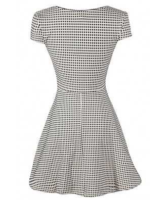 Black and White Checkered Dress, Black and White Pattern Dress, Black ...