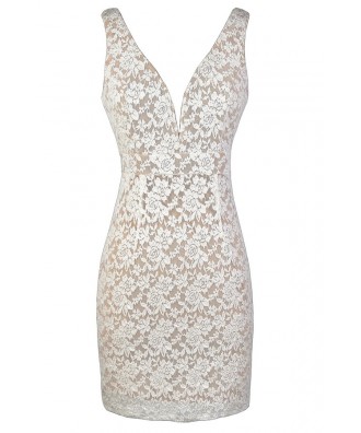 Ivory Lace Dress, Beige Lace Dress, Fitted Ivory and Beige Lace Dress, Beige Lace Pencil Dress, Ivory Lace Pencil Dress, Ivory and Beige Lace Bodycon Dress