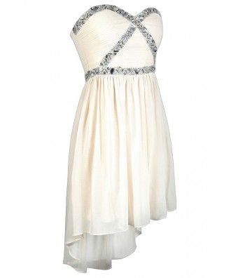 Beaded Ivory Dress, Beaded Cream Dress, Ivory Prom Dress, Cream Prom ...