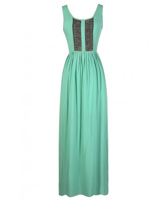 Aqua Maxi Dress, Green Maxi Dress, Mint Maxi Dress, Lace Maxi Dress, Crochet Lace Maxi Dress, Cute Maxi Dress