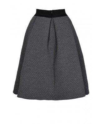 Quilted Skirt, Cute Grey Skirt, Cute Fall Skirt, Cute Winter Skirt ...