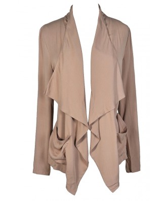 Beige Open Cardigan, Mocha Open Cardigan, Taupe Open Cardigan, Beige Jacket, Taupe Jacket, Mocha Jacket, Cute Mocha Jacket, Cute Beige Jacket, Cute Taupe Jacket