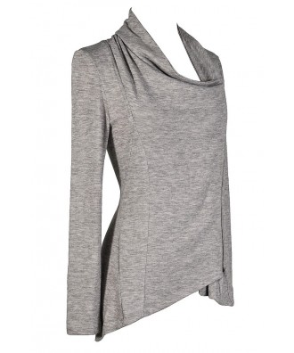 Grey Crossover Cardigan, Cute Fall Top, Cute Grey Cardigan, Cute Grey ...