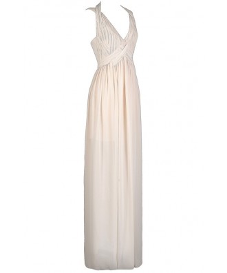 Ivory Maxi Dress, Off White Maxi Dress, Beige Maxi Dress, Ivory Prom ...