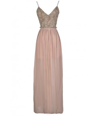 Open Back Maxi Dress, Beige Open Back Maxi Dress, Beige Embellished Maxi Dress, Beige Beaded Maxi Dress, Open Back Prom Dress, Cute Beige Dress, Beaded Beige Dress